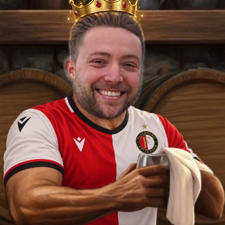 Pieter in Feyenoord-shirt
